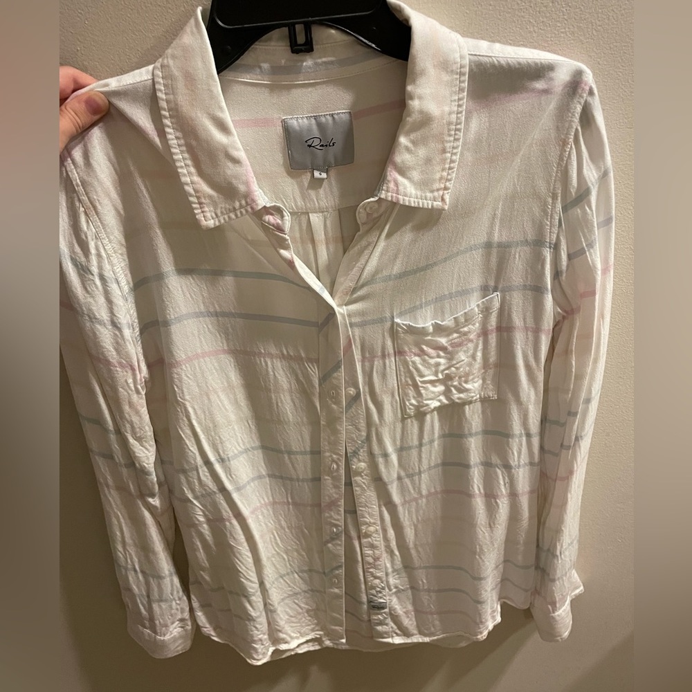 Rails Pastel Stripe Button Down, S